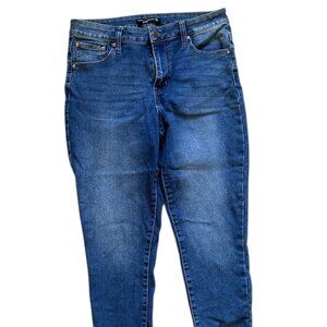 Ruth + Theory Petite Blue Skinny Jeans Size 10P Mid Rise